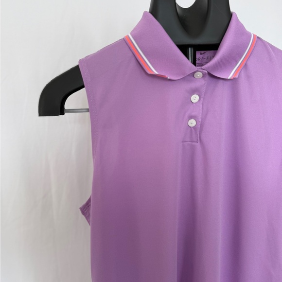 Nike Women's Lavender Sleeveless Polo Tank - Picture 2 of 5